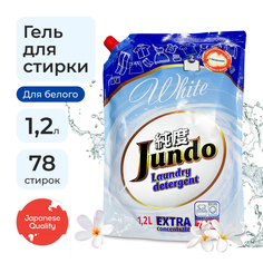 Гель для стирки белого белья Jundo White концентрированный с коллагеном 78 стирок 1,2 л