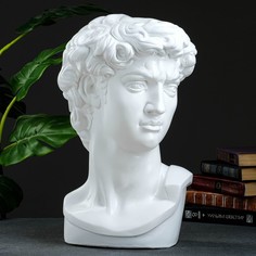 Фигура "Бюст Давида" белый, 24х48см Хорошие сувениры
