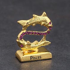 Сувенир знак зодиака "Рыбы",с кристаллами No Brand