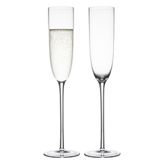 Набор из 2 штук Бокалы для шампанского Liberty Jones Celebrate 0.16 л, прозрачные