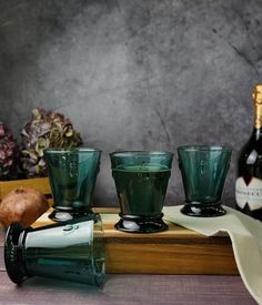 Набор стаканов La Rochere ABEILLE Bleu Nuit, 260 мл., 4 шт., стекло