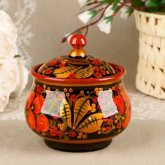 Сахарница малая, хохлома No Brand