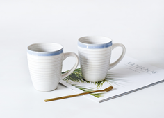 Набор кружек Arya White Stoneware 2 пр. 8,6x10,6x5,5 см Голубой
