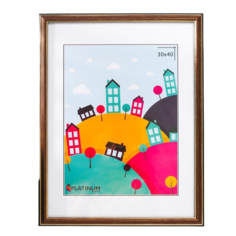 Фоторамка пластик "Офис" 30х40 см, бронза (280) Platinum