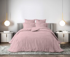 Комплект постельного белья Волшебная Ночь Семейный Silver Rose Страйп-дизайн, 100% Хлопок