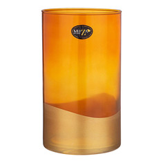 Ваза Modern Cylinder Amber/Gold 25См Муза