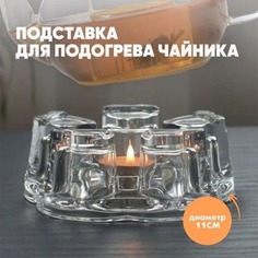 Подставка BashExpo сердечки для подогрева стеклянного заварочного чайника 11х11