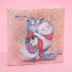 Салфетки бумажные New Line FRESCO Влюбленные коты, 2 слоя, 20 листов, 33х33 (2 шт) No Brand