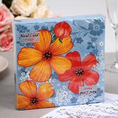 Салфетки бумажные New Line FRESCO Вьюнок, 2 слоя, 33x33 см, 20 шт. (2 набор) No Brand
