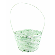 Корзина для цветочныx композиций бамбук 16x10x32 см зеленая No Brand