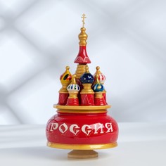 Сувенир музыкальный Храм, Россия ручная роспись No Brand