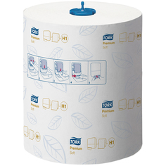 Полотенца бумажные в рулонах Tork "Premium.Soft"(H1), 2-слойные, 100м/рул., мягкие,