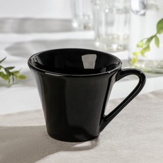 Кружка Доляна Coffee break, 180 мл, цвет черный