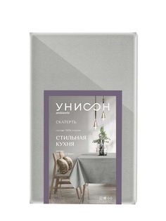 Скатерть рогожка 145х240 Унисон 30004-12 Basic светло-серый