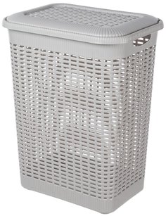 Корзина для белья 50л 420*310*560см (светло-серый) Бытпласт