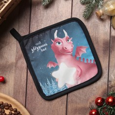 Прихватка Доляна "Звёздный час" 17х17 см, 35% хл, 65% пэ, ватин 250 г/м2