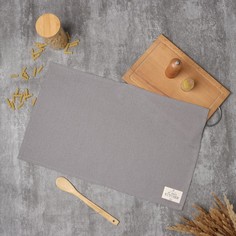 Полотенце Этель ECO, цвет серый, 40х63 +/-5 см, 70% хл, 30% лён, 190 г/м2 No Brand