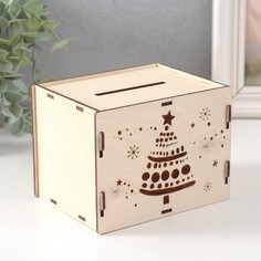 Копилка "С Новым годом. Елка" 13,4х10х10 см (набор 6 деталей) No Brand