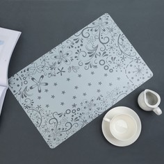 Салфетка сервировочная на стол «Цветочные узоры» , 42?28 см(12 шт.) No Brand
