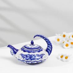 Чайник "Нежность" ,750 мл., гжель No Brand