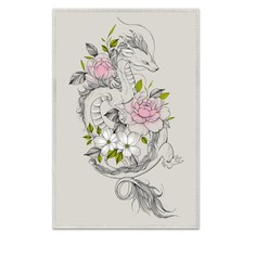 Полотенце ПЛ-6045-39 Драконы в пионах 1 39х60 см 160 гр/м хл 50%, лен 50% Гранд Стиль