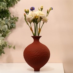 Декоративная ваза «Art», цвет терракотовый No Brand