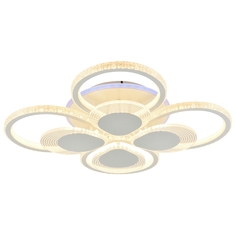 Светодиодная диммируемая люстра Profit Light с ПДУ 5891/4+4B WHT 248W+8W RGB