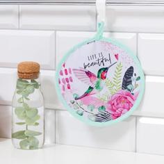 Прихватка "Dream on" 17х17 см, 35% хлопок, 65% п/э, ватин 250г/м2(2 шт.) Доляна