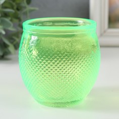 Подсвечник "Лизи" СВЕТЛО-ЗЕЛЁНЫЙ 8,5х8,5см, 200мл Evis