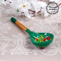 Ложка «Зеленушка», столовая, 19?6 см, хохлома, микс(10 шт.) No Brand