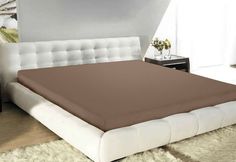 Простыня на резинке поплин "17-1418 TPX Светло-коричневый"; 160 х 200 Бояртекс