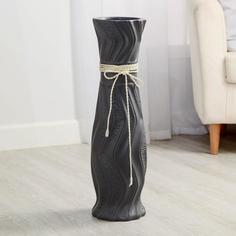 Ваза керамика напольная "Флавия" 16х60 см, серый No Brand