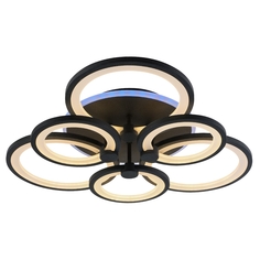 Светодиодная диммируемая люстра Profit Light с ПДУ 8077/3+3 GRP 144W+8W RGB