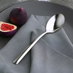 Ложка столовая Доляна «Майя», h=19,9 см, толщина 1,2 мм, цвет серебряный(12 шт.)