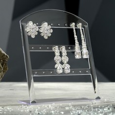 Подставка под серьги, цвет прозрачный 14*18 см(10 шт.) Queen Fair