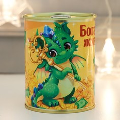 Копилка-банка металл "Богатой жизни" No Brand
