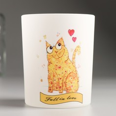 Подсвечник "ВЛЮБЛЁННЫЙ КОТИК" 9,3х7,7 см, 240 мл Evis