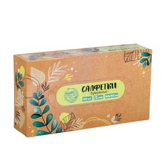 Салфетки бумажные в коробке Эко 100 шт. No Brand
