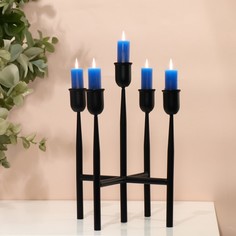 Подсвечник «Лаконичность», на 5 свечей, 14 х 14 х 19 см No Brand