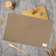 Полотенце Этель ECO, цвет оливковый, 40х66 см, 70% хл, 30% лён, 190 г/м2