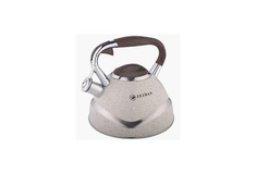 Чайник для плиты со свистком Zeidan Z-4369 бежевый с ручкой soft-touch 3 л