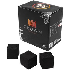 Уголь для кальяна Crown, 18 кубиков 25 мм No Brand