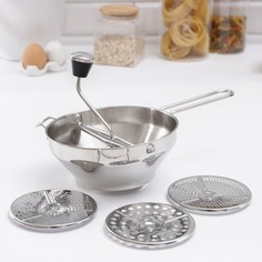 Magistro Сито для измельчения овощей Steel, 201 сталь, 3 диска в комплекте