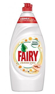 Средство для мытья посуды Fairy Нежные руки "Ромашка и витамин Е", 900мл (81574502), 12шт.