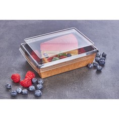 Салатник с купольной крышкой, черный, 16 х 12 х 6,5 см, 0,5 л(5 шт.) 1EA