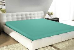 Простыня на резинке поплин "14-5713 TPX Изумруд"; 180 х 200 Бояртекс