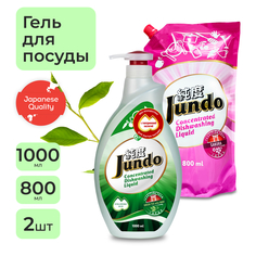 Гель для мытья посуды Jundo Green tea 1 л + Гель для мытья посуды Jundo Sakura 800 мл