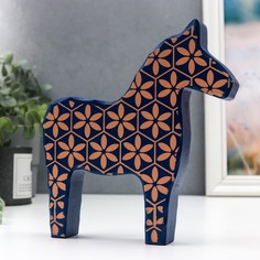 Сувенир МДФ "Цветы на синем" 18х16,5 см No Brand