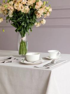 Скатерть рогожка 145х240 Унисон 30004-15 Basic бежевый