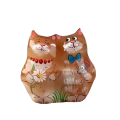 Сувенир «Кот с кошкой», 8?4?7 см, селенит Sima-Land
